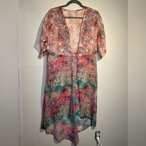 Soft Surroundings Women's Primavera Topper Fringe Cardigan Sz M MRSP $110